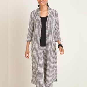 Chico’s Travelers Classic Palazzo Print Duster Jacket 2/Medium